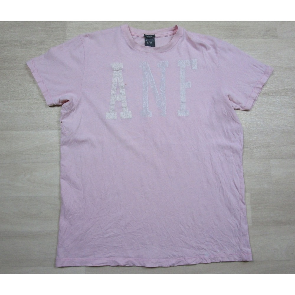 Y2K Abercrombie & Fitch Muscle Fit T Shirt Men's (XXL) Pink Distressed